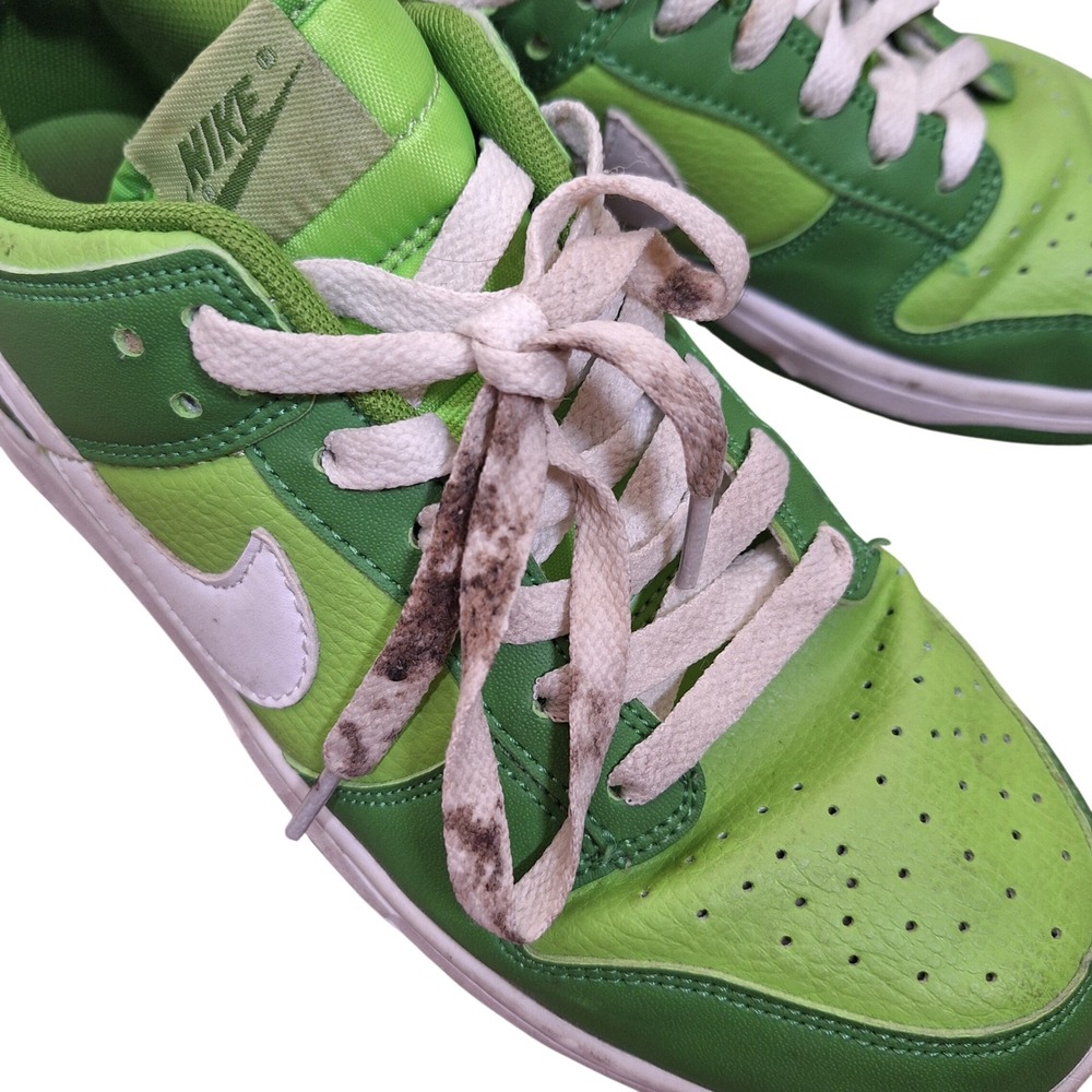 Nike Dunk Low Womens Chlorophyll Two Tone Lime Green Sneakers Shoes 8.5 - Picture 2 of 9